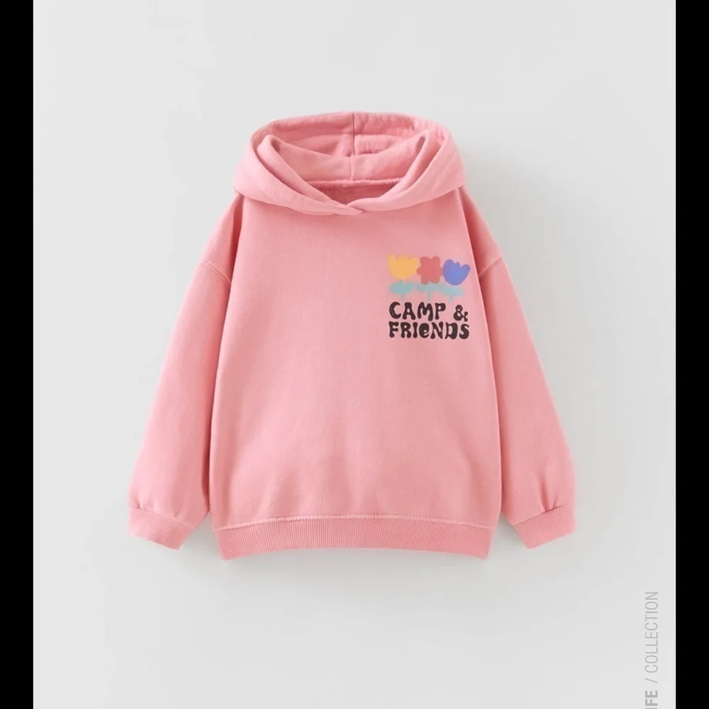 Zara Pink Printed Sweatshirt